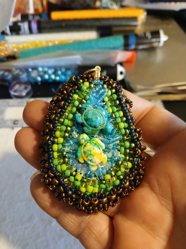 The Meaning Behind the Beads: Duality of Turtle Pendant - the story behind it!