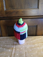 Hand-crochet Unisex, colorful, bold and a little bit wild - infant / baby hat