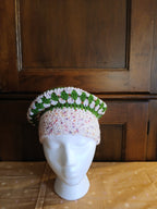 "Let's create" crochet beret styled hat for adults