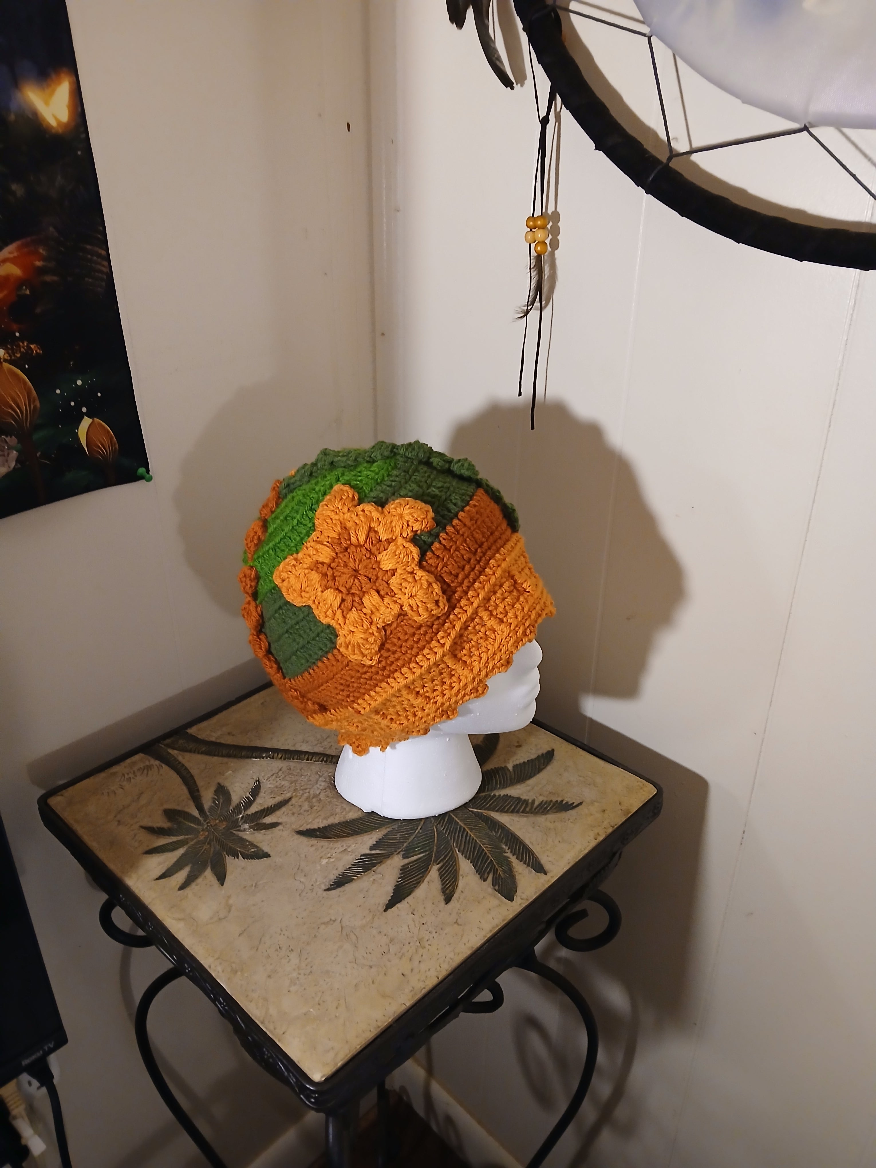 Crochet "Playful Earth Spirit" hat for adults