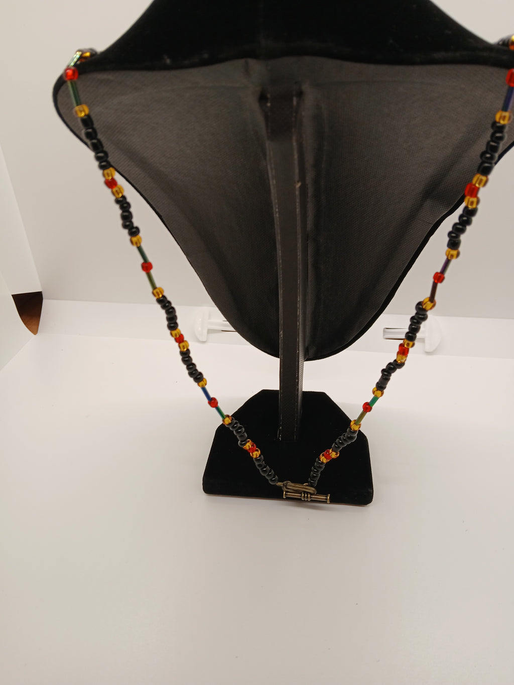 Ambers in the ash beaded pendant necklace by Oma Regina