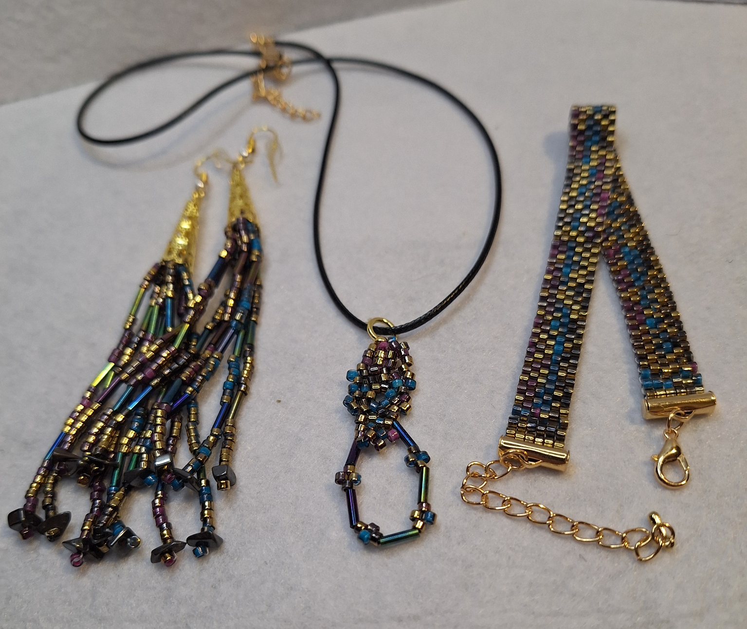 3-Piece bead woven Jewelry set