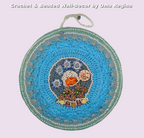 10-inch Round Crochet and Beaded Wall Decor - Eclectic Boho Fantasy Style - handmade by Oma Regina