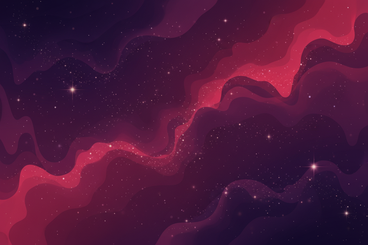 Abstract background of the night sky with beautiful purple and red