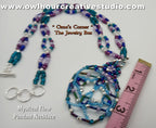 Mystical Flow Beaded Pendant Necklace with Toggle Closure
