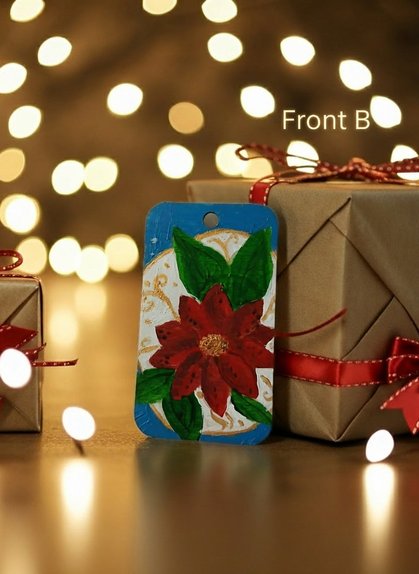 Hand-Painted Wooden Ornament / Keychain