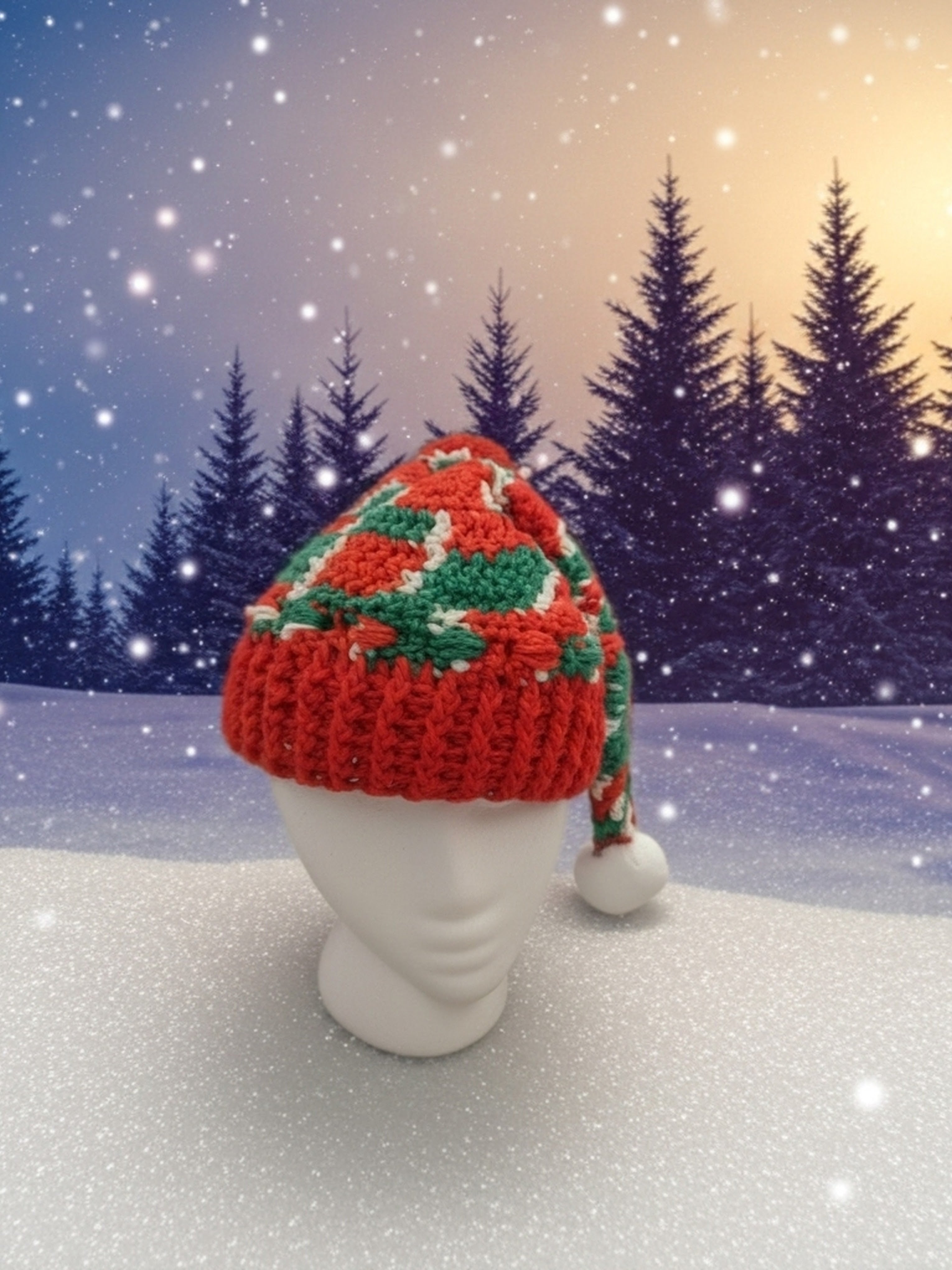 Crochet Elf Hat with Pompom
