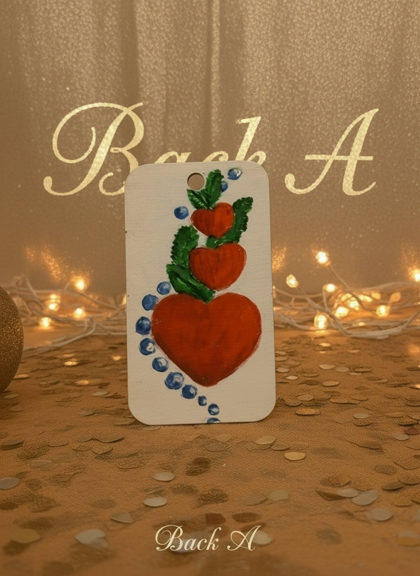 Hand-Painted Wooden Ornament / Keychain